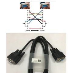 Cáp Kết Nối RS232 Serial Link Cable Null Modem DB9 Female to DB9 Female PVC Black Length 1.8M