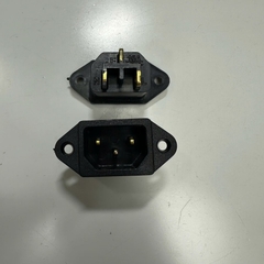 Đầu Vào Phích Cắm Nguồn Điện Hàn Hặc Bắt Cosse Panel Mount Plug Adapter KY AC 250V 10A IEC320 C14 3-Pins IEC Inlet Module Plug Power Connector Socket