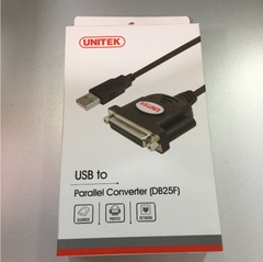 Cáp Chuyển Đổi Cổng USB to Parallel LPT IEEE1284 Printer 25 Pin Chính Hãng Unitek Y-121 Adapter