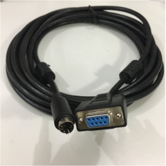 Cáp Lập Trình Allen Bradley Micrologix 1761-CBL-PM02 RS232 DB9 Female to Mini Din 8 Pin Male Cable For PLC MicroLogix 1100 Black Length 5M