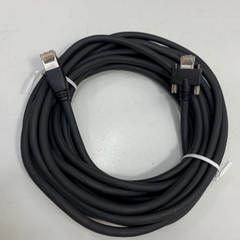 Cáp 5M 17ft GigE CAT5E S/STP PoE Power Ethernet RJ45 Screw Locking Cable Industrial Camera 4Px26AWG TAIYO E67647-WH 20276 80℃ 30V VW-1 For Basler Cognex CCD GigE Industrial Vision Camera