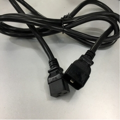 Dây Nguồn Máy Chủ Well Shin WS-003D WS-002F AC Power Cord IEC 60320 C19 To C20 SJT 12AWG 3x3.31mm² 250V 20A  UL/CSA/RoHS Black Length 2M