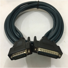 Cáp Điều Khiển RS232 DB25 Male to DB15 Male 2 Row 15Pin 28AWG E164571 Cable Green Length 3M