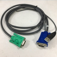 Cáp Điều Khiển ATEN 2L-5202U Cable KVM Switch 3 in 1 SPHD VGA USB Black Length 1.8M