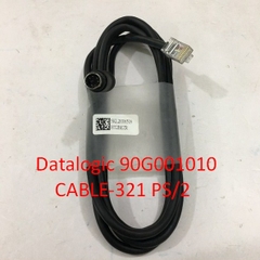 Cáp Datalogic 90G001010 CABLE-321 PS/2 For Máy Quét Mã Vạch Barcode Scanner Datalogic Mini Din 6 Pin PS/2 Male to RJ50 10 Pin Male Black Length 1.8M