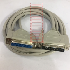 Cáp Kết Nối Cổng DB25 Serial 25Pin LPT Parallel 1284 Âm Dương Chuẩn Song Song Nối Tiếp DB25 Female to DB25 Male Cable Grey Length 3M