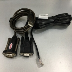 Bộ Combo Cáp Điều Khiển Cisco 19-04042967-1510471934 V2 RJ45 to DB9 Female Console Và USB to RS232 UNITEK Y-105 For Console Management Router Cable Length 3.3M