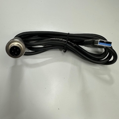Cáp 1.8M 6ft USB 2.0 Male to M12 A-Code 4 Pin Male Connector Cable For Industrial Camera Extension Line M12 Adapter
