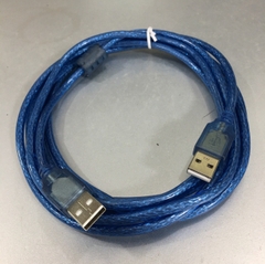 Cáp Link USB 2.0 Hai Đầu Cắm Dương USB 2.0 Type A Male to Type A Male Cable Blue Length 3M