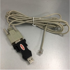 Răc Chuyển Combo Cáp Lập Trình Biến Tần Nord 3M PC to SK200 Series Cable 278910240 RJ12 6Pin 6P6C to Com RS232 DB9 Female Và USB to RS232 UNITEK Y-109