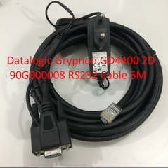 Cáp RS232 Datalogic 90G000008 Cable CAB-327 For Máy Quét Mã Vạch Barcode Scanner Datalogic Gryphon Datalogic QuickScan Cable RS232 5V Signals DB9 Female to RJ50 10 Pin Male Black Length 5M