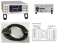 Cáp Máy Đo Điện Trở HIOKI Model 9638 RS-232C Cable DB9 Female to DB25 Male Black For Hioki RM3545 RM3545-01 RM3545-02 Length 3M
