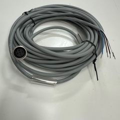 Cáp 10M 33ft ELCO CO12.5-10/P Cable Connector M12 5 Pin A-Code Female to 5 Core Open End Cable 5x0.34mm² Gray OD 5.5mm For I/O Industrial Power Cable