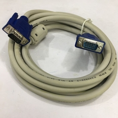 Cáp VGA 3+4 King-Master Monitor Cable HD15 Male to Male VGA For Projection TV Computer Monitor Grey Length 3M