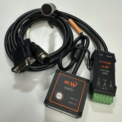 Cáp ICWN-RS232IOP-2MB Cable M12 12 Pin A-Code Male + DB9 Female with ICW Module Terminal + ICW ICW70SR SHIJIE Industrial Barcode Reader Scanner