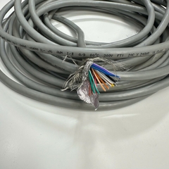 Cáp Điều Khiển 1M 3.3ft Shielded Cable KWANG IL E150633 20 Core x 0.2mm² 24AWG 300V VW-1 OD 9.0mm Grey For Servo Drive Encoder, Servo Motor Signal and Power Robot Cable