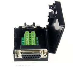 Rắc Cắm Mô Dun Bắt Vít Khối DB15 15-Pin Female D-SUB 2 Row Adapter Signals Module RS232 Serial DCE to Termina