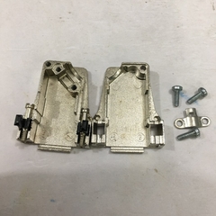 Vỏ Ốp Kim loại Lỗ Luồn Cáp Cong 45 Độ Đầu Hàn 172704-0095 -  D Sub Backshell 172704 Series DE 45° Zinc Body