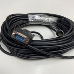 Cáp 5M 17ft RS-422 Communication Shielded Cable Mini Din 8 Pin Male to DB9 Male For PLC Mitsubishi FX Series witch HMI Beijer Electronics x2 Base 7-F2 Display Touch Screen
