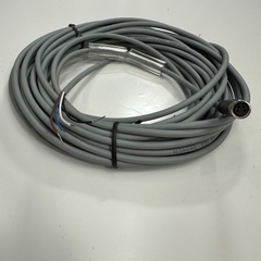 Cáp 10M 33ft ELCO CO8.4-10/P Cable Connector M8 A-Code 4 Pin Female to 4 Core Open End 24AWG 4x0.25mm² Gray OD 4.6mm For I/O Industrial Power Cable