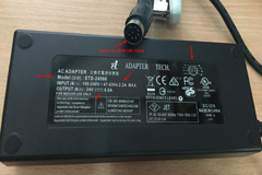 Adapter Original Tech STD-24066 24V 6.6A IEC C14 160W Connector Size 8PIN DIN 13mm