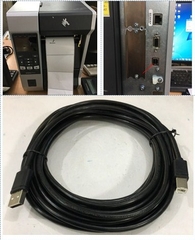 Cáp Máy In Tem Nhãn Công Nghiệp Zebra ZT610 Label Printer Revision USB 2.0 Type A-B Printer Cable 28AWG Black Length 5M