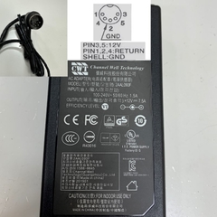 Adapter 12V 7.5A 90W CWT Channel Well OEM Thay Thế XP Power AEL80US12-XA0043A 5 Pin 12V 6.6A 80W Connector Tip Size 5 Pin DIN Male For Cửa máy quét an ninh toàn thân, Cổng dò kim loại
