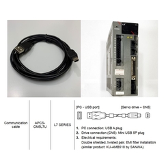 Cáp Lập Trình APCS-CM5L7U Communication Cable USB to Mini USB 5P Plug 7Ft Dài 2M For LS Electric L7 Series Servo CN5 Connector to Computer