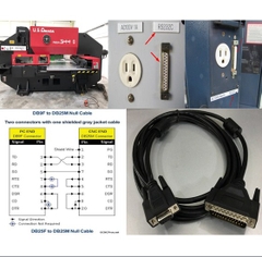 Cáp Kết Nối Điều Khiển RS232C DB9 Female to DB25 Male Null Modem Cable For Amada CNC Punching Machine Length 3M