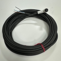 Cáp 10M 33ft Keyence OP-87641 Cable Connector Right Angled M12 4 Pin A-Code Female to 4 Core Open End 4x0.34mm² Black OD 5.0mm For Sensor I/O Industrial Power Cable