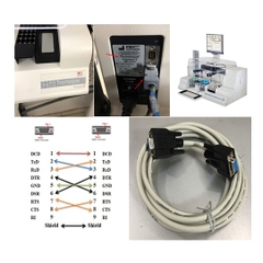 Cáp Kết Nối Máy Xét Nghiệm Đông Máu Tự Động BE Thrombolyzer Compact X Coagulation Analyzer Với Máy Tính DATA Link RS232 Communication Crossover Null-Modem Serial RS232 DB9 Female to DB9 Female Colour Grey Length 5M