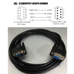 Cáp Lập Trình Programming Cable C3M5P07-D9F0-D9M0 3M Kết Nối Autonics GP/LP Series Với PLC SAMSUNG OEMAX Plus N70 OEMAX FARA NX7 NX70 DB9 Female to DB9 Male Black Length 3M