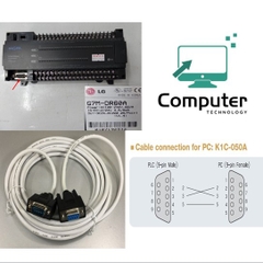 Cáp Lập Trình Programming Cable K1C-050A 5M Kết Nối LS PLC GLOFA GM Series GM4/ GM6/ GM7U/ MG7 Với Máy Tính Qua Giao Thức RS-232C DB9 Female to DB9 Male E352563 AWM 20276 White Length 5M