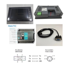 Cáp Lập Trình ACA20 Cable HMI Samkoon SK Series Với PLC Haiwell E/S/H Series Terminal is MD4M Cable RS232 Mini Din 4 Pin to DB9 Female Dài 5M