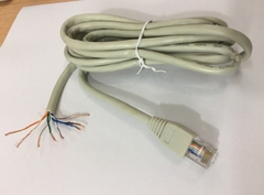 Cáp Đấu Code E251672 24AWM 2835 60°C 30V VW-1 Cat5e UTP RJ45 Male to 8 Wire Grey Length 2M