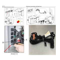 Dây Nguồn Chữ L Vuông Góc 90 Độ UK Chuẩn 3 Chấu Có Cầu Chì I-SHENG SP-62 IS-15 AC Power Cord BS1363 to C13 Right Angle 10A 250V 3x0.75mm² 1.5M For Máy Pha Mầu Sơn CPS Color COROB D200 D300 D4100 D600 D700 D800TX