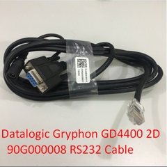 Cáp Máy Đọc Mã Vạch Datalogic Gryphon GD4400 2D 90G000008 RS232 Cable DB9 Female to RJ50 10 Pin Male Black Length 1.8M