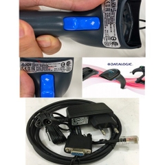 Bộ Cáp Và Sạc Máy Đọc Mã Vạch Datalogic QW2100 - QW2120 Barcode Scanner Cable RS232 5V Signals DB9 Female to RJ50 10 Pin Male Length 1.8M