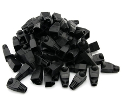 Đầu Boot Color Chụp Đây Mạng CAT5E/ CAT6 RJ45 Rubber Boot Packs For Network / Patch Cables BLACK 100PCS