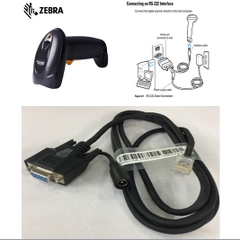 Cáp Máy Quét Zebra DS4208 Barcode Scanner CBA-R01-S07PBR Cable RS232 to RJ50 10Pin Cable with DC Power Length 1.8M