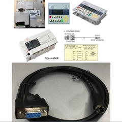 Cáp Lập Trình Communication DVPACAB630 RS-422 8 Pin Mini Din to DB9 Female 1.8M For MITSUBISHI FX-PLC Với Màn hình HMI Delta TP02 TP04G-AS2