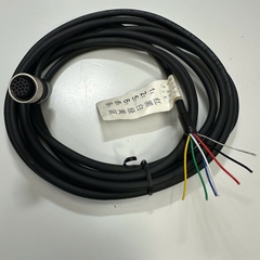 Cáp 3M 10ft Cable Connector M12 A-Code 17 Pin Female to 6 Core Bare Wire Open For Industrial Barcode Reader Scanner