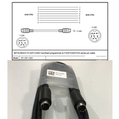 Cáp Kết Nối FX-20P-CAB0 Lập Trình Cáp Cho PLC Programming Mitsubishi FX0/FX2N/FX1N Cable Mini Din 8 Pin Male to Mini Din 8 Pin Male Length 1.8M