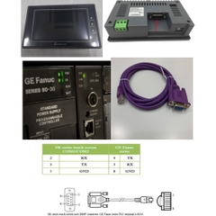 Cáp Lập Trình Kết Nối Màn Hình HMI Samkoon SK Series Với PLC GE Fanuc Series Terminal is RJ45 Connection Cable RS232 RJ45 to DB9 Female Dài 2M