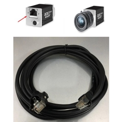 Dây Cáp Mạng F-GEVPT-3.0-P Dài 3M GigE CAT6 S/STP RJ45 Horizontal Locking Screws For GigE Camera Công Nghiệp