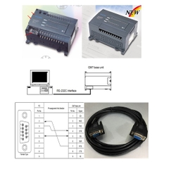 Cáp Lập Trình Programming Cable C3M5P02-D9F0-D9M0 3M Kết Nối LG Controller GLOFA GM7 Series Với Máy Tính Qua Giao Thức RS-232C DB9 Female to DB9 Male Black Length 3M