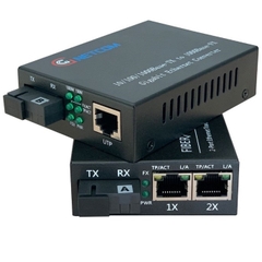 Bộ Chuyển Đổi Quang Điện GNETCOM Media Converter 10/100/1000M Quang Một Sơi GNC-2111S-20/GNC-2112S-20 2 Port LAN 10/100/1000Mbps