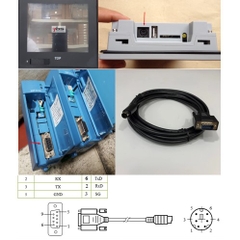 Cáp Lập Trình HMI XTOP07TW Series Với PLC CPU K3P-07AS PLC LS - LG Maste Cable RS-232C PS/2 Connector Mini Din 6 Pin to DB9 Male Dài 5M Có Chống Nhiễu Shielded