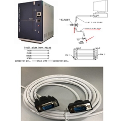 Cáp Kết Nối RS232 Interface Communication Straight Through Cable DB9 Male to Male E352563 AWM 20276 White 5M For Điều Khiển Buồng Thử Nghiệm Sốc Nhiệt Thermotron Test Chamber