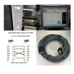 Cáp Kết Nối Máy Huyết Học Sysmex XS Series Với Máy Tính DATA Link RS232 Communication Crossover Null-Modem Serial RS232 DB9 Female to DB9 Female Colour Grey Length 12M